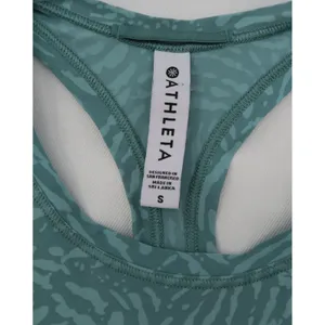 Athleta Racerback Tank Top Teal Green Animal Print Activewear Womens Small‎ thumbnail 2