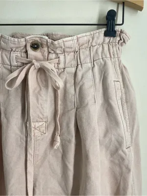 Free People Margate Pleated Paperbag Trousers Misty Rose size XS thumbnail 5
