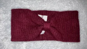 Maroon Ear Warmer Headband Red thumbnail 1