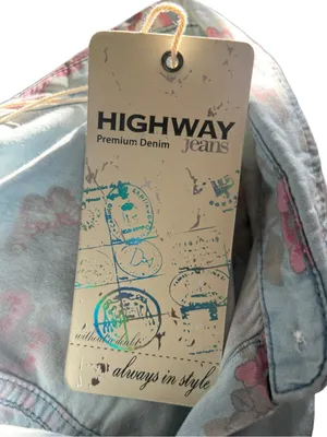 Highway Jeans Light Blue Button-Front Floral Tie Hem Shirt thumbnail 6