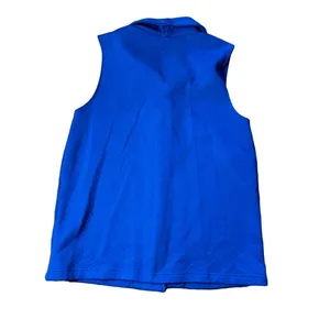 Blair Royal Blue Sleeveless Button-Front Vest Elegant Workwear Top Size‎ M thumbnail 3