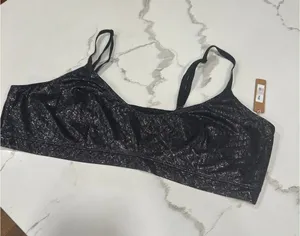 Skims metallic black bra women's xxl‎ nwt thumbnail 1