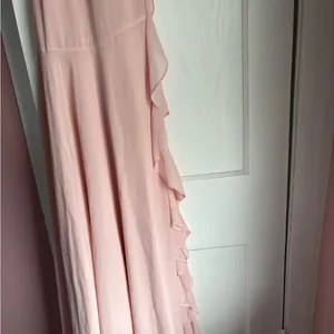 ASTR The Label Pink Chiffon Maxi Dress Ruffle Wrap Bridesmaid Formal Medium thumbnail 4