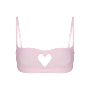 SKIMS Cotton Jersey Heart Cutout Scoop Bralette Cherry Blossom Pink SP-SCP-7415W thumbnail 10