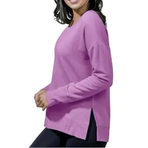 90 Degrees by Reflex Lounge Modal Top Sweatshirt Purple XL NWT‎ Athleisure thumbnail 2