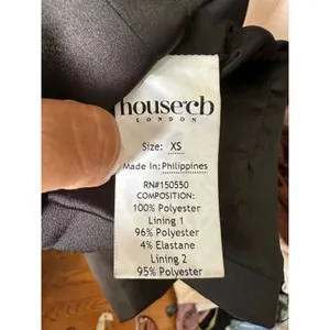 House of CB FIORELLA Black Satin‎ Corset Midi Dress Size Small Feminine Sexy thumbnail 11