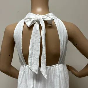 NWOT Reverse White Tiered Open Back Lined Midi Dress thumbnail 7