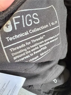Figs Technical Collection Black Jogger Scrubs Womens XL Medical Uniform thumbnail 5