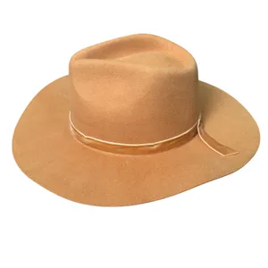 NWT Wyeth X Urban Outfitter 100% Wool Felt River Rancher Hat Honey Velvet Band thumbnail 3