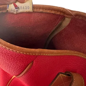Dooney & Bourke Vintage Large Purse‎ Red Pebbled Leather Tote Bag Adjustable thumbnail 16