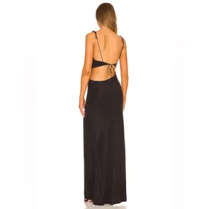 For Love & Lemons Kyra Cut Out Maxi‎ Dress Black thumbnail 4