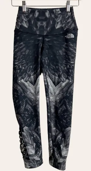 The North Face Flashdry Black Print High Waist Athletic Leggings Size XS thumbnail 1