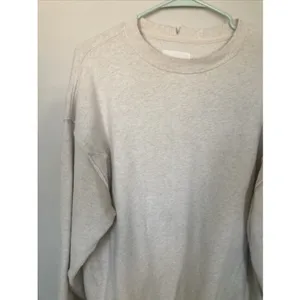 Aerie Women’s Nude Cream Oversized Crewneck Sweatshirt Long Sleeve Size Small thumbnail 2