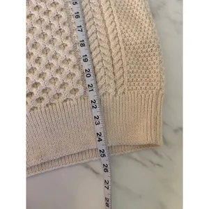 Original‎ Aran Co Womens Cream 100% Merino Wool Cable Knit Sweater Small Ireland thumbnail 9