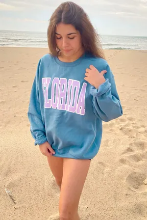 florida crewneck Blue Size L thumbnail 2