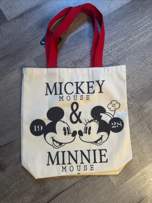 Disney Minnie & Mickey Canvas Tote with Red Handles thumbnail 4