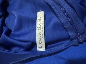 royal blue lucy in the sky halter dress thumbnail 6