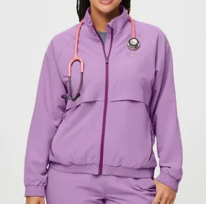 Figs Sydney Scrub Jacket in Lilac Purple Size Medium thumbnail 2