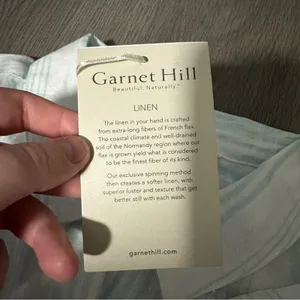 Garnet Hill Linen Light Blue & White Striped Long Sleeve Button Down Top‎ 8 NEW thumbnail 10