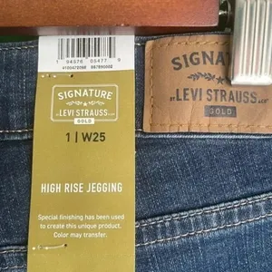 Levi's Levi Signature‎ high rise skinny jeggings jeans NEW! Size 1 25” thumbnail 5