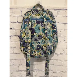 Vera Bradley Women's Quilted Blueberry Blooms Mini Backpack thumbnail 4