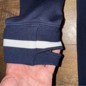 Offline by Aerie ChillUp Navy V-Neck Athleisure Dress with White Trim thumbnail 10
