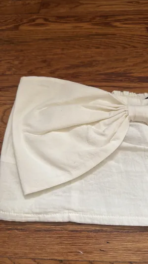 NEW Bow Bandeau Top White Size M thumbnail 2