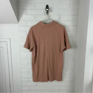 Jane + Delancey Neutral Ribbed Knit Collar Top Size S thumbnail 3