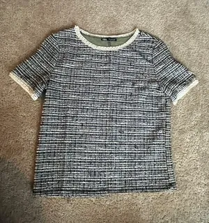 ZARA Multicolored Stitch Top thumbnail 1