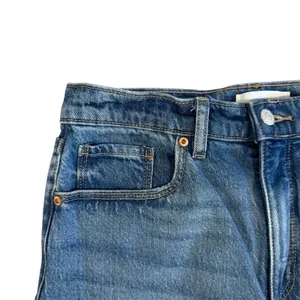 Loft | High Rise Straight Cotton Jeans in Vintage Mid Indigo Wash Size 6 / 28" thumbnail 5