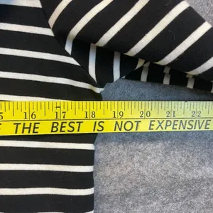 ENGLISH FACTORY Top Women's Small Black White Striped Ruffled‎ Trim Long Sleeve thumbnail 6
