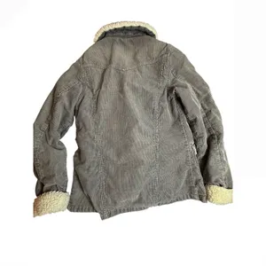 Lee Womens Grey Corduroy Sherpa‎ Lined Jacket Small Western Trucker Coat Vintage thumbnail 8