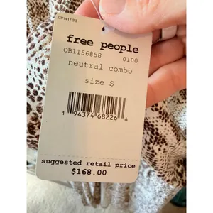 Free People Wild Nights Duster Womens Neutral Combo Size S thumbnail 4