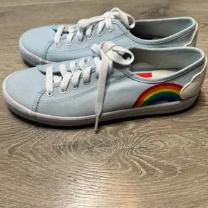 Keds x Sunnylife‎ Kickstart Rainbow Light Blue Canvas Sneakers Womens Size 7 thumbnail 2