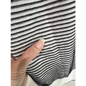 White House | Black Market Striped Abstract Floral V Neck Pullover Sweater Size Medium Lightweight thumbnail 6