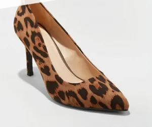 Target Leopard Print Pointed Toe Pumps - Brown & Black size 9 thumbnail 1