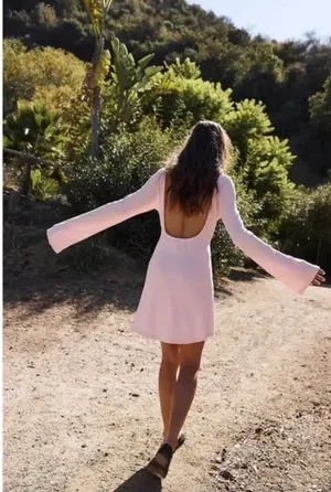 Free People Rosalia Long-sleeve Low- Back Mini Dress thumbnail 2
