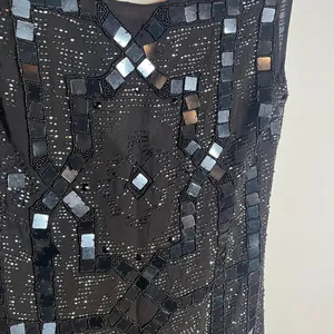 Free People Speak Easy Beaded Mini Dress Black thumbnail 3