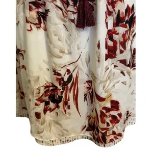 WHITE HOUSE BLACK MARKET Cold Shoulder Wine and White Floral Mini‎ Dress EUC 00 thumbnail 6