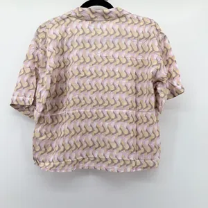 Prana Iguala Top Womens Small‎ Willow Retro Geo Pink Yellow Button Up 1970891 thumbnail 3