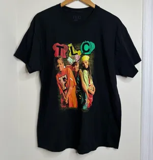 TLC Band Graphic T Shirt Women’s or Men’s Size XL Black thumbnail 2