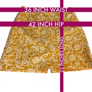 Ann Taylor Loft Golden Yellow And White Floral Print Cotton Blend Skirt (14) thumbnail 11