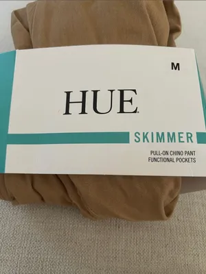 Hue Kick Flare Stretch Cotton Pull-On Pants, Tannin, Size Medium, NWT thumbnail 9