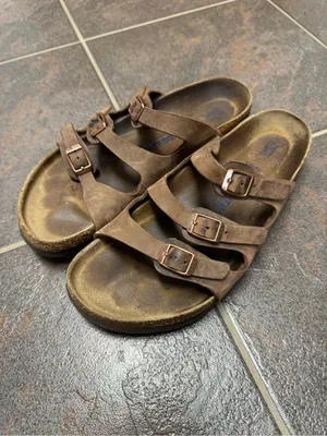 Birkenstock Florida Leather Footbed Buckle Sandals Comfort Dark Brown EU 40 US 9 thumbnail 13
