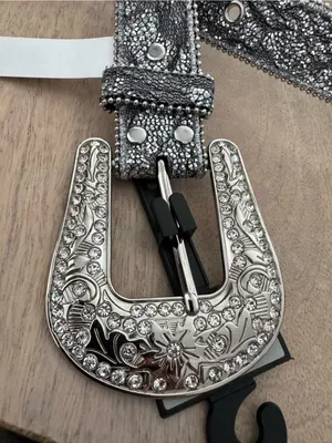 Nocona Western Belt Womens Glitter Lace Overlay Medium New thumbnail 5