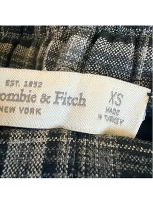Abercrombie & Fitch Plaid Shorts Black/Light Gray Size XS thumbnail 10