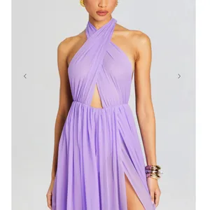 Retrofete Ina Silk Chiffon Maxi Dress Wisteria NWT Medium Wedding Guest Gala thumbnail 2