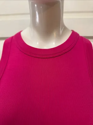 Veronica Beard AUSTYN Lg DkPink Tiered Pima Cotton Sleeveless Midi Dtess Sz S thumbnail 6