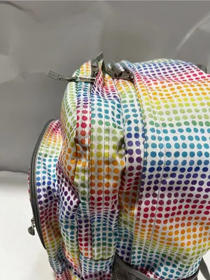 L.L.Bean Deluxe Backpack Book Pack Multicolor Polka-Dots Adjustable Straps thumbnail 8