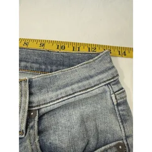 7 For All Mankind Women Skinny Jeans Light Blue Denim Mid Rise Size 26x30 thumbnail 8